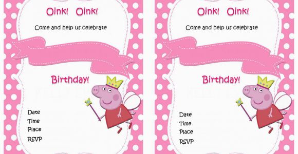 Free Printable Peppa Pig Birthday Invitations Peppa Pig Birthday Invitations Birthday Printable