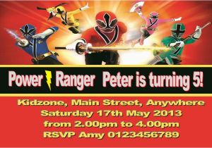 Free Printable Power Ranger Birthday Invitations Personalised Power Rangers Invitations