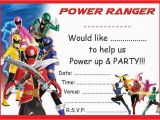 Free Printable Power Ranger Birthday Invitations Power Rangers Birthday Party Invitations Invites with or