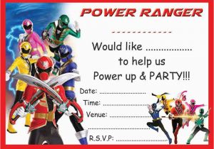 Free Printable Power Ranger Birthday Invitations Power Rangers Birthday Party Invitations Invites with or