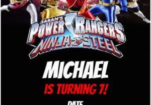 Free Printable Power Ranger Birthday Invitations Power Rangers Ninja Steel Party Invitation Personalized