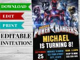 Free Printable Power Ranger Birthday Invitations Printable Power Rangers Invitation Pdf Printable