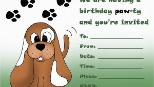 Free Printable Puppy Birthday Invitations Kids Birthday Party Invitations Free Printable 1st