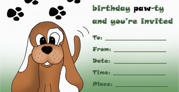 Free Printable Puppy Birthday Invitations Kids Birthday Party Invitations Free Printable 1st