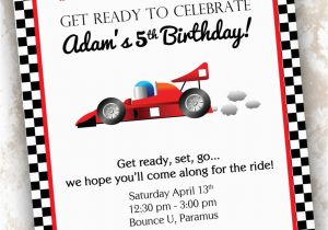 Free Printable Race Car Birthday Invitations 5 Best Images Of Race Car Invitations Printable Race Car