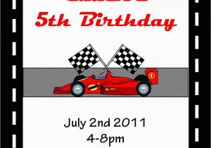 Free Printable Race Car Birthday Invitations 5 Best Images Of Race Car Invitations Printable Race Car