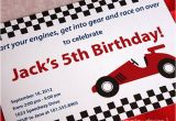 Free Printable Race Car Birthday Invitations Race Car Invitation Free Printable