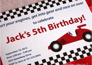 Free Printable Race Car Birthday Invitations Race Car Invitation Free Printable