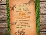 Free Printable Reptile Birthday Invitations Custom Printable Reptile Birthday Party Invitation Snake