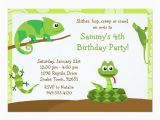 Free Printable Reptile Birthday Invitations Kids Reptile Birthday Party Invitation Zazzle Com