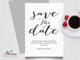 Free Printable Save the Date Birthday Invitations Black and White Custom Printable Save the Date Save the