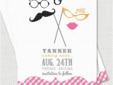 Free Printable Save the Date Birthday Invitations Items Similar to Printable Party Invitation Mustache and