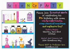 Free Printable Science Birthday Party Invitations Mad Science Birthday Party Invitations Drevio