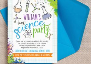 Free Printable Science Birthday Party Invitations Mad Science Party Invitation From 0 80 Each