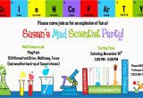 Free Printable Science Birthday Party Invitations Science Birthday Party Invitations