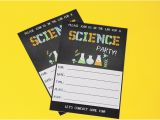 Free Printable Science Birthday Party Invitations Science Party Printables Birthday Parties