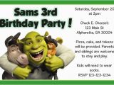 Free Printable Shrek Birthday Invitations Shrek Invitations Personalized Party Invites
