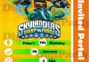 Free Printable Skylanders Birthday Invitations New Skylander Swap force Custom Birthday Invitation Hey