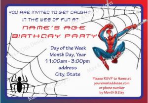 Free Printable Spiderman Birthday Party Invitations Spiderman Birthday Invitation Template Free