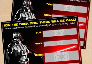 Free Printable Star Wars Birthday Invitations Free Printable Star Wars Darth Vader Birthday Invitation