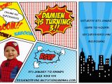Free Printable Superhero Birthday Cards 30 Superhero Birthday Invitation Templates Psd Ai
