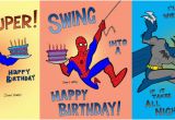 Free Printable Superhero Birthday Cards 6 Best Images Of Superhero Printable Birthday Cards Free