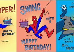 Free Printable Superhero Birthday Cards 6 Best Images Of Superhero Printable Birthday Cards Free