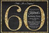 Free Printable Surprise 60th Birthday Invitations 60th Birthday Invitation Gold Glitter Birthday Party