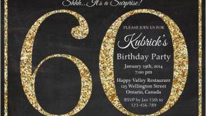 Free Printable Surprise 60th Birthday Invitations 60th Birthday Invitation Gold Glitter Birthday Party