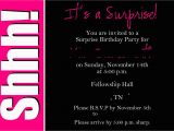 Free Printable Surprise Birthday Invitations Template Surprise Party Invitation Wording Template Best Template