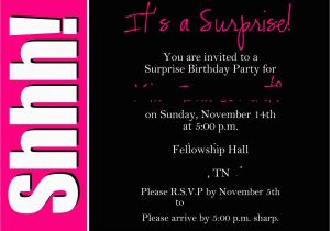 Free Printable Surprise Birthday Invitations Template Surprise Party Invitation Wording Template Best Template