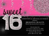 Free Printable Sweet 16 Birthday Party Invitations Sweet 16 Birthday Invitation Hot Pink Custom and Printable