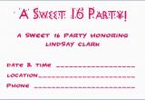 Free Printable Sweet 16 Birthday Party Invitations Sweet 16 Invitations Template Free Invitation Templates