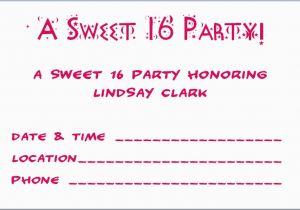 Free Printable Sweet 16 Birthday Party Invitations Sweet 16 Invitations Template Free Invitation Templates