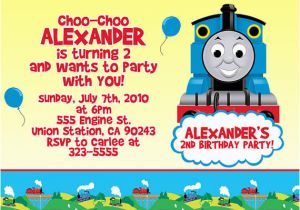 Free Printable Thomas the Train Birthday Invitations attractive Thomas the Train Birthday Invitation Ideas