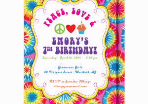 Free Printable Tie Dye Birthday Invitations Free Printable Tie Dye Birthday Party Invitations Template