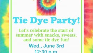 Free Printable Tie Dye Birthday Invitations Tie Dye Party Fundiy Show Off Diy Decorating and Home