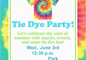 Free Printable Tie Dye Birthday Invitations Tie Dye Party Fundiy Show Off Diy Decorating and Home