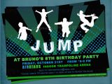 Free Printable Trampoline Birthday Party Invitations Jump Trampoline or Bounce House Birthday Party Invite for Big