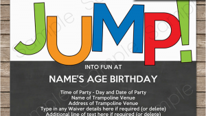 Free Printable Trampoline Birthday Party Invitations Trampoline Party Invitations Birthday Party Template