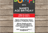 Free Printable Trampoline Birthday Party Invitations Trampoline Party Ticket Invitations Birthday Party Template