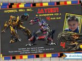 Free Printable Transformer Birthday Invitations Transformers 4 Personalized Photo Birthday Invitations