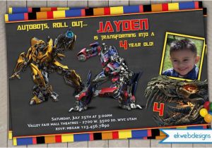 Free Printable Transformer Birthday Invitations Transformers 4 Personalized Photo Birthday Invitations