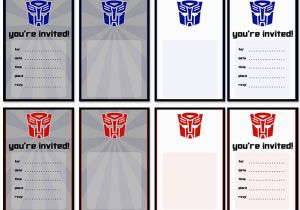 Free Printable Transformer Birthday Invitations Transformers Birthday Invitations Ideas Bagvania Free