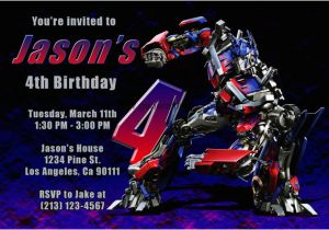 Free Printable Transformer Birthday Invitations Transformers Invitations with Megatron and Optimus Prime