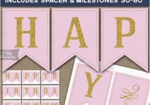 Free Printables Happy Birthday Banner Birthday Banner Printable Happy Birthday Banner Pink