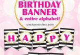 Free Printables Happy Birthday Banner Free Printable Happy Birthday Banner and Alphabet Six