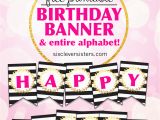 Free Printables Happy Birthday Banner Free Printable Happy Birthday Banner and Alphabet Six