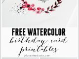 Free Printed Birthday Cards Free Watercolor Birthday Card Printables Capturing Joy