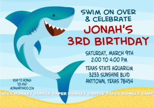 Free Shark Birthday Invitation Template Shark Birthday Party Invitations